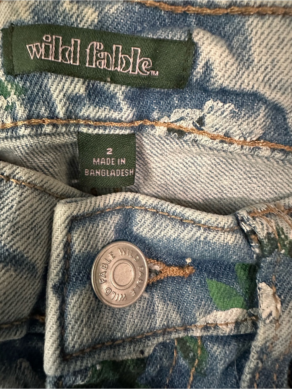 wild fable High Rise Light Blue Floral Jeans - Picture 5 of 8